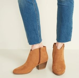 navy western ankle boots
